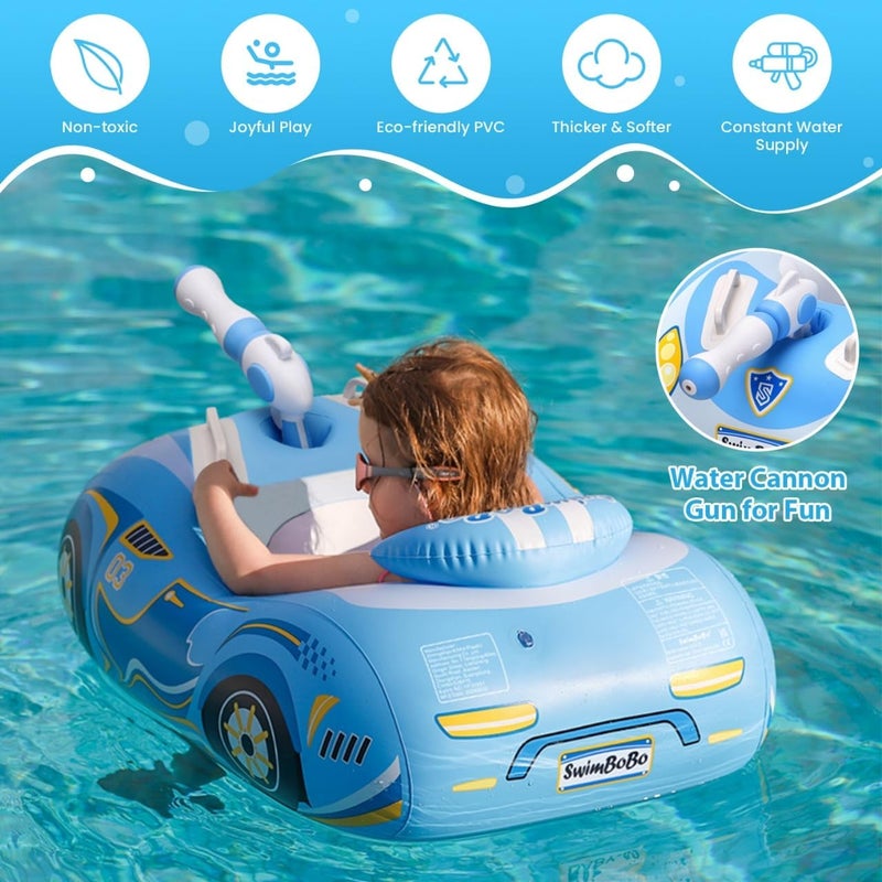 RADSHSP Baby Pool Float 3D Car Baby Floaties for Toddlers 12-48 Months Heavy Duty Infant Swim Float Toddlers Pool Floats Kids Swim Floaties Swimming Pool Floats for 1-4 Years Toddler Floaties for Boys & Girls - Image 2